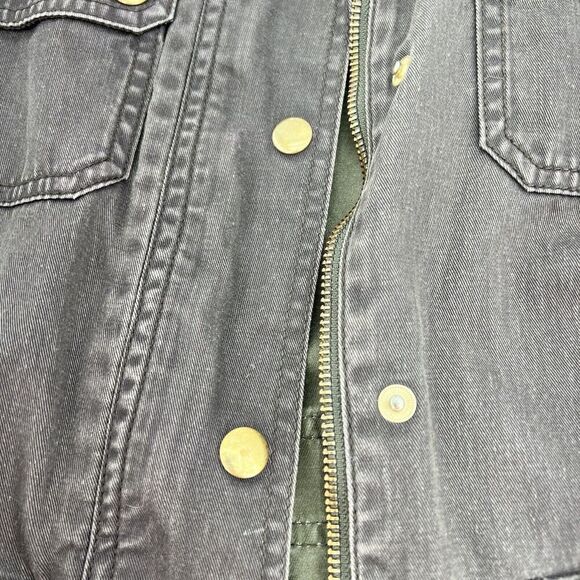 J. Crew Womens Size XS Boyfriend Field Jacket Relaxed Canvas Full Zip Green - Picture 2 of 3